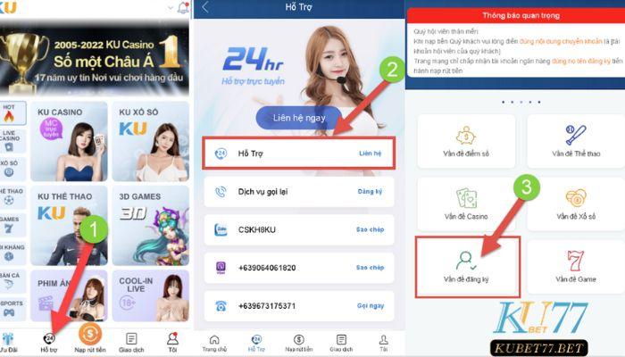 Cách xóa tài khoản game Kubet nhờ hỗ trợ của bộ phận CSKH