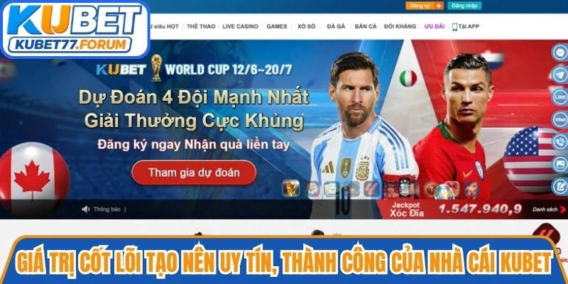 Giá trị cốt lõi tạo nên uy tín, thành công của nhà cái Kubet