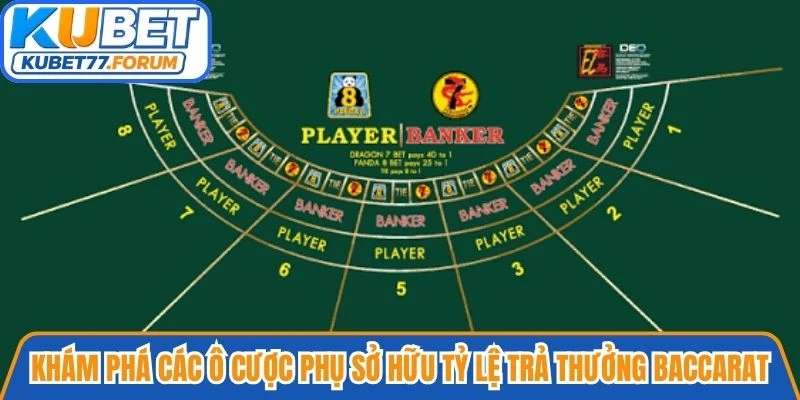 Khám phá các ô cược phụ sở hữu tỷ lệ trả thưởng Baccarat cực khủng
